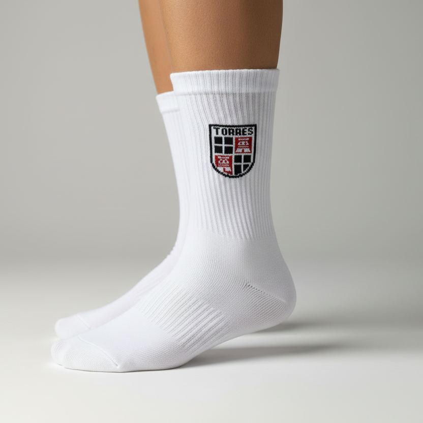 Calze Torres Bianche - Dettaglio Stemma