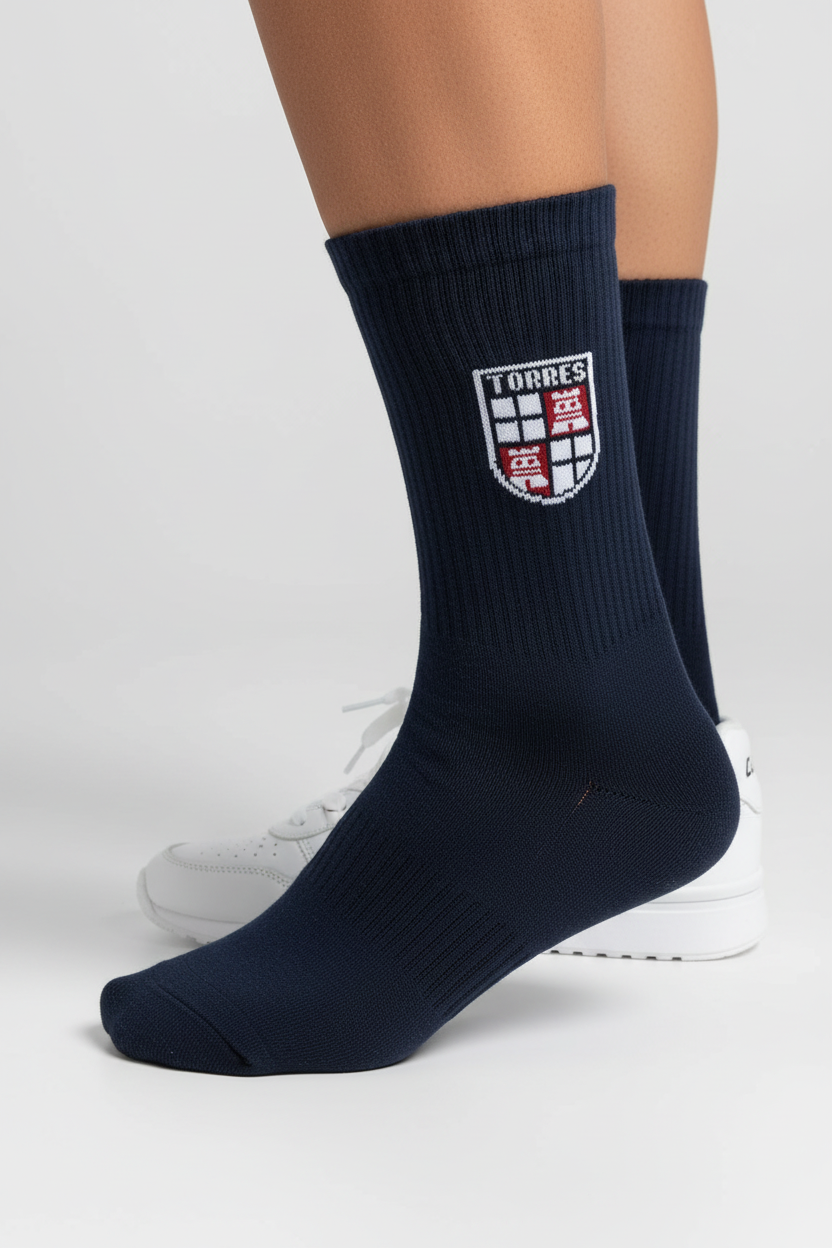 Calze Torres Blu Navy - Dettaglio Stemma