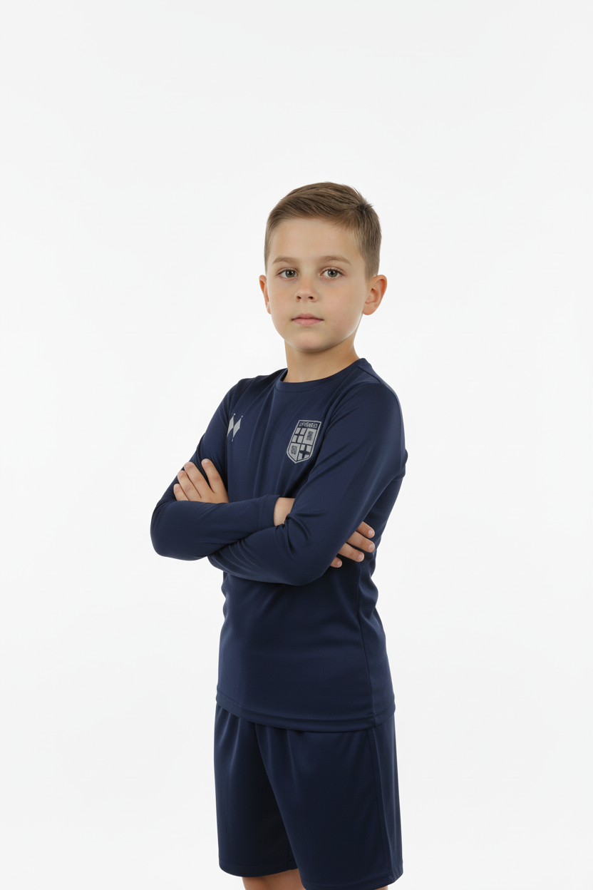 Maglia Termica Blu Navy con pantaloncini