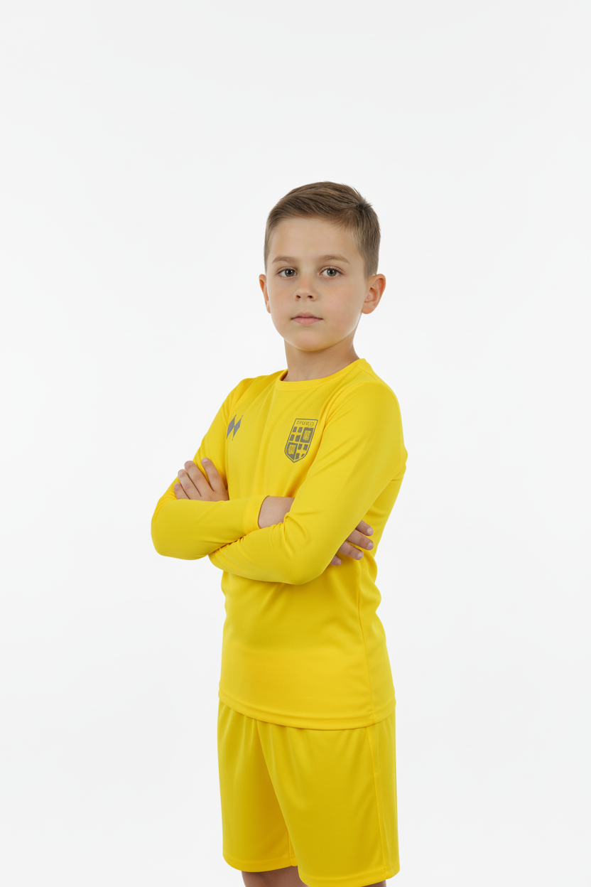 Maglia Termica Giallo con pantaloncini