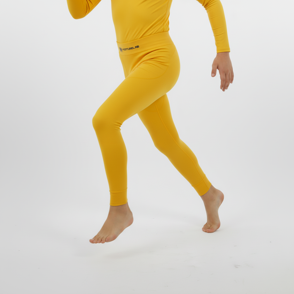 Pantalone termico bambino giallo